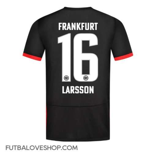 Dres Eintracht Frankfurt Hugo Larsson #16 Preč 2024-25 Krátky Rukáv